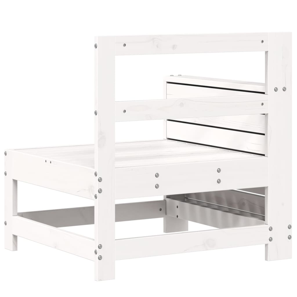 vidaXL Canapea cu cotieră de grădină, alb, 69x62x70,5cm lemn masiv pin vidaXL Canapea cu cotieră de grădină, alb, 69x62x70,5cm lemn masiv pin