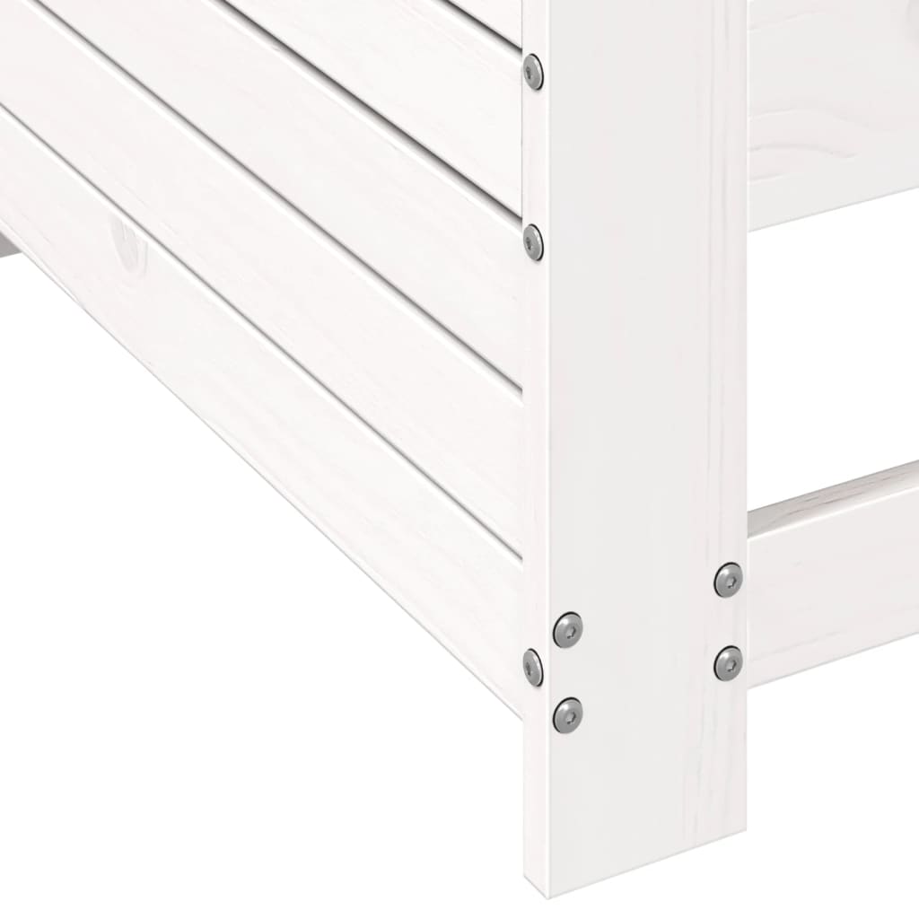 vidaXL Canapea cu cotieră de grădină, alb, 69x62x70,5cm lemn masiv pin vidaXL Canapea cu cotieră de grădină, alb, 69x62x70,5cm lemn masiv pin