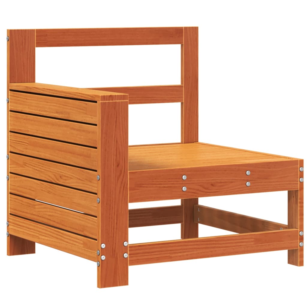vidaXL Canapea cu cotieră de grădină maro 69x62x70,5 cm lemn masiv pin