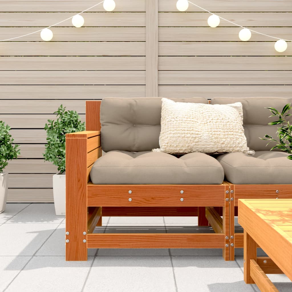 vidaXL Canapea cu cotieră de grădină maro 69x62x70,5 cm lemn masiv pin