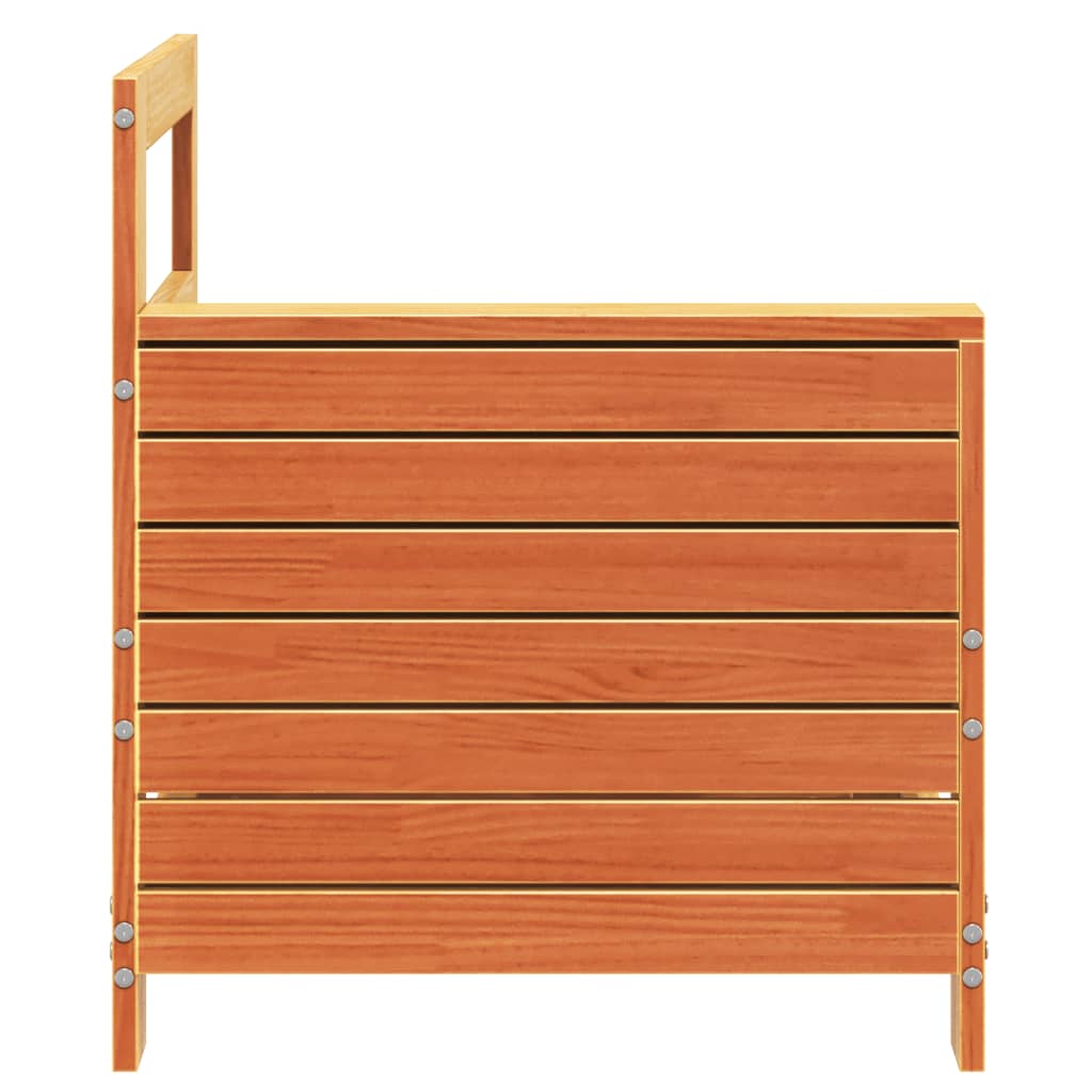 vidaXL Canapea cu cotieră de grădină maro 69x62x70,5 cm lemn masiv pin