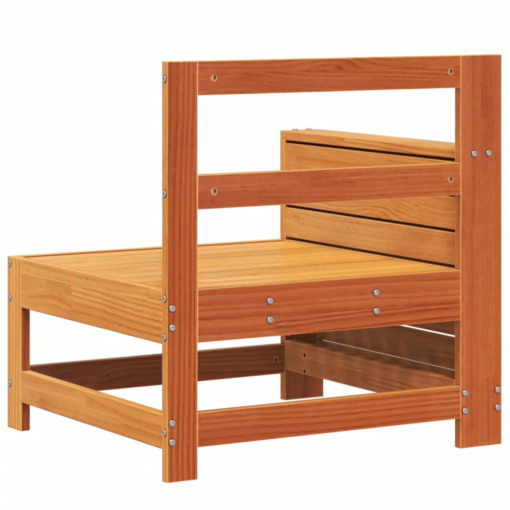 vidaXL Canapea cu cotieră de grădină maro 69x62x70,5 cm lemn masiv pin