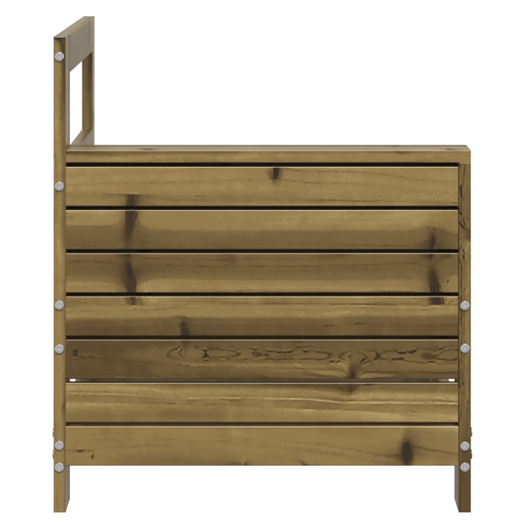 vidaXL Canapea cu cotieră de grădină, 69x62x70,5 cm, lemn pin tratat vidaXL Canapea cu cotieră de grădină, 69x62x70,5 cm, lemn pin tratat
