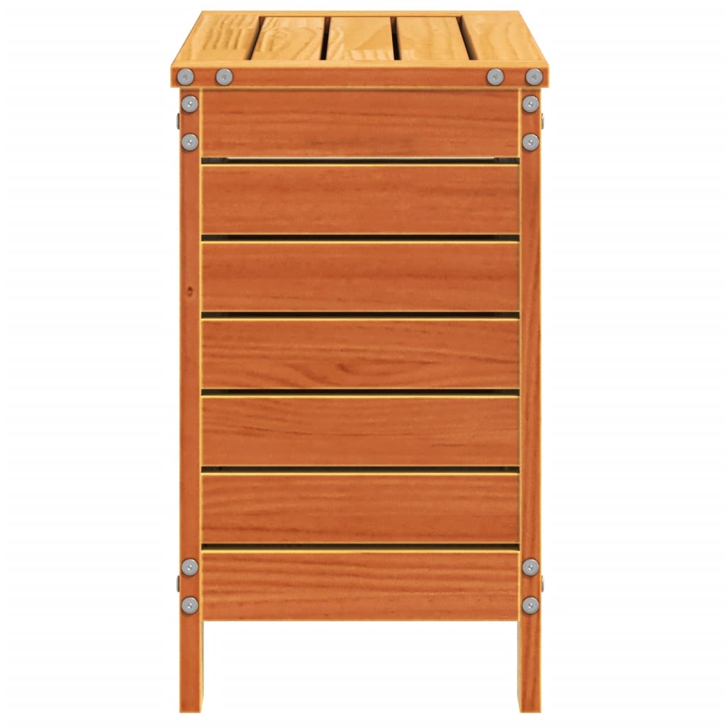 vidaXL Taburet de grădină, maro ceruit, 62x31,5x52 cm, lemn masiv pin vidaXL Taburet de grădină, maro ceruit, 62x31,5x52 cm, lemn masiv pin