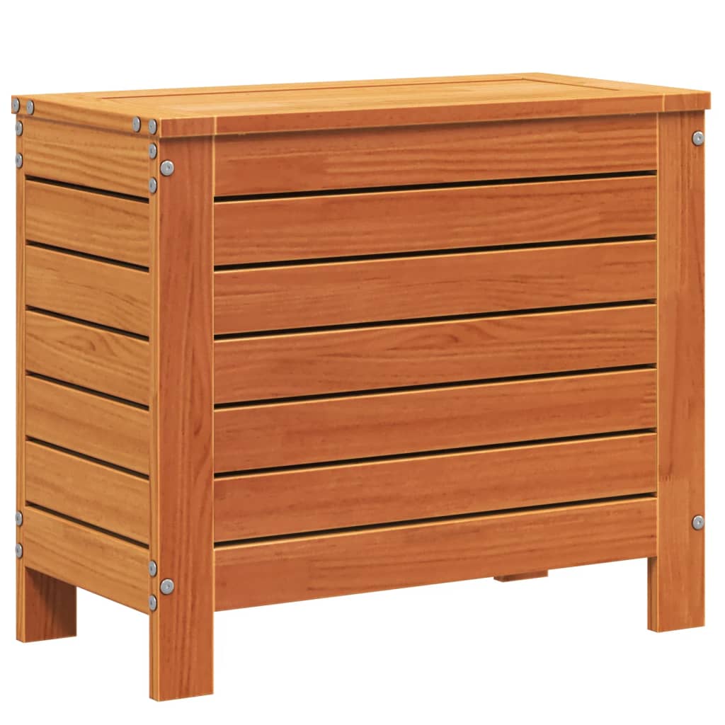 vidaXL Taburet de grădină, maro ceruit, 62x31,5x52 cm, lemn masiv pin vidaXL Taburet de grădină, maro ceruit, 62x31,5x52 cm, lemn masiv pin