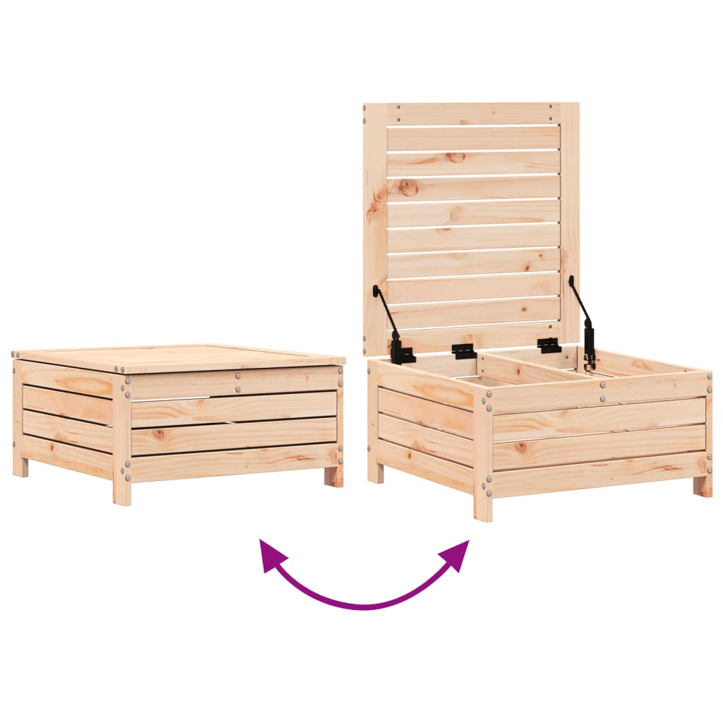 vidaXL Taburet de grădină, 62x63,5x32 cm, lemn masiv de pin vidaXL Taburet de grădină, 62x63,5x32 cm, lemn masiv de pin