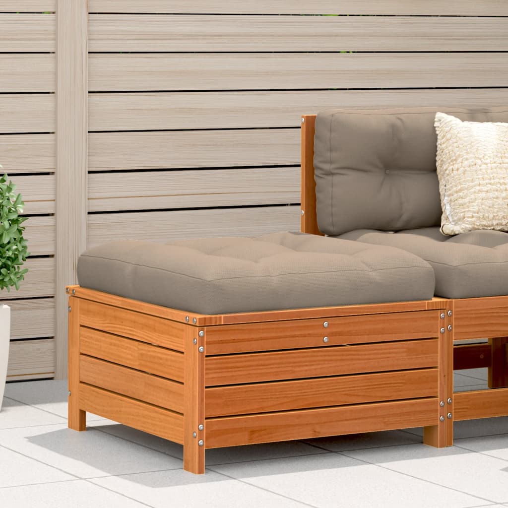 vidaXL Taburet de grădină, maro ceruit, 62x63,5x32 cm, lemn masiv pin vidaXL Taburet de grădină, maro ceruit, 62x63,5x32 cm, lemn masiv pin