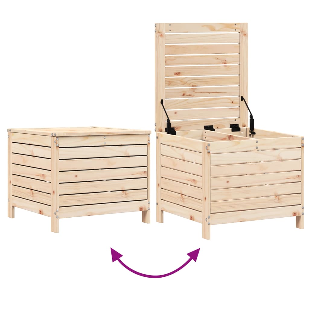 vidaXL Taburet de grădină, 62x63,5x53,5 cm, lemn masiv de pin vidaXL Taburet de grădină, 62x63,5x53,5 cm, lemn masiv de pin