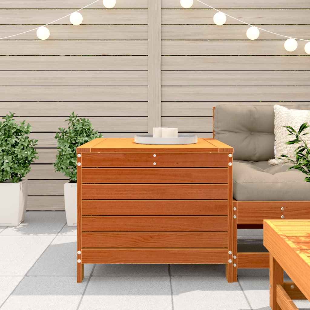 vidaXL Taburet de grădină, maro ceruit, 62x63,5x53,5cm, lemn masiv pin vidaXL Taburet de grădină, maro ceruit, 62x63,5x53,5cm, lemn masiv pin