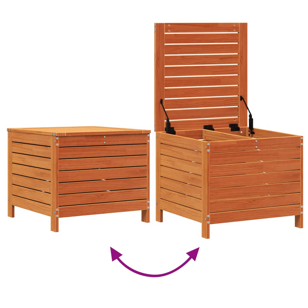 vidaXL Taburet de grădină, maro ceruit, 62x63,5x53,5cm, lemn masiv pin vidaXL Taburet de grădină, maro ceruit, 62x63,5x53,5cm, lemn masiv pin