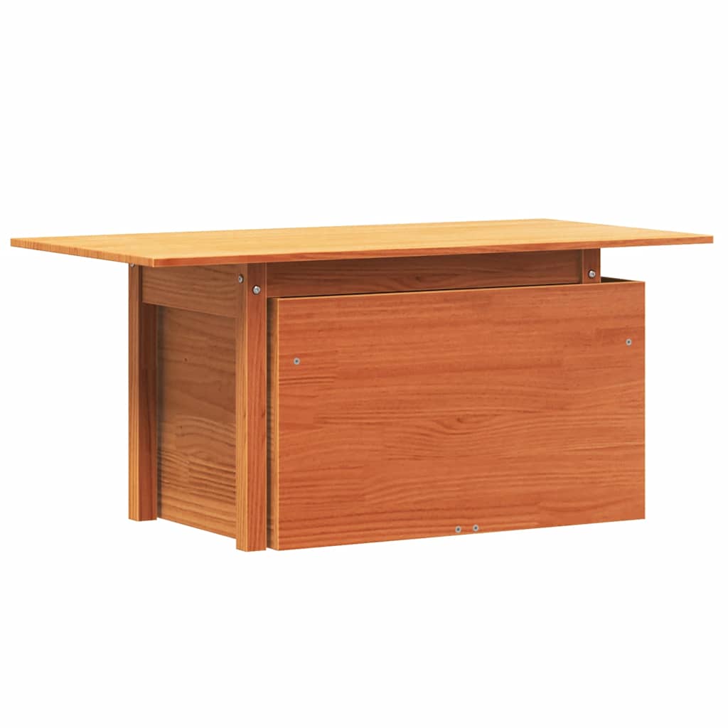 vidaXL Masă de grădină, maro ceruit, 100x50x75 cm, lemn masiv de pin vidaXL Masă de grădină, maro ceruit, 100x50x75 cm, lemn masiv de pin
