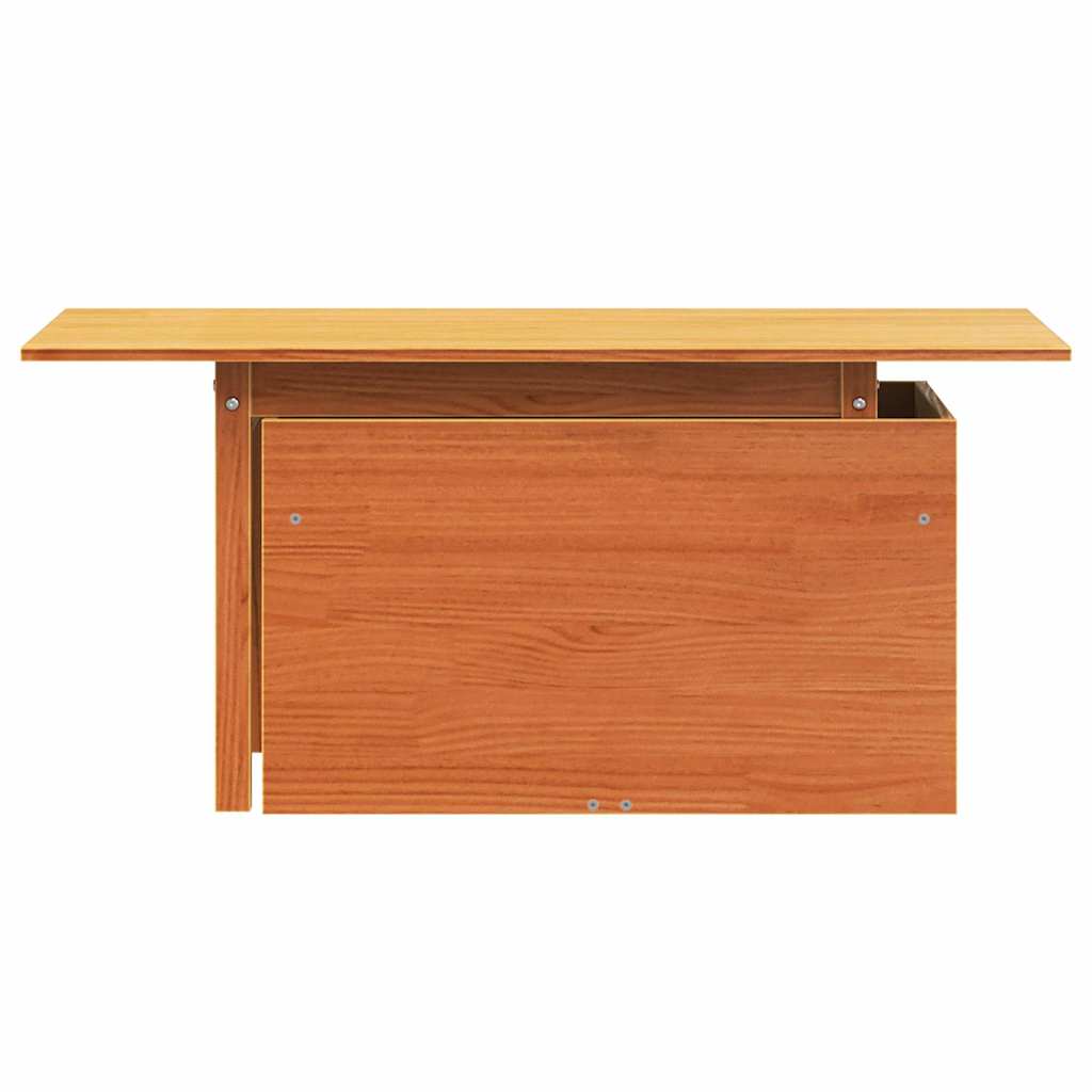 vidaXL Masă de grădină, maro ceruit, 100x50x75 cm, lemn masiv de pin vidaXL Masă de grădină, maro ceruit, 100x50x75 cm, lemn masiv de pin