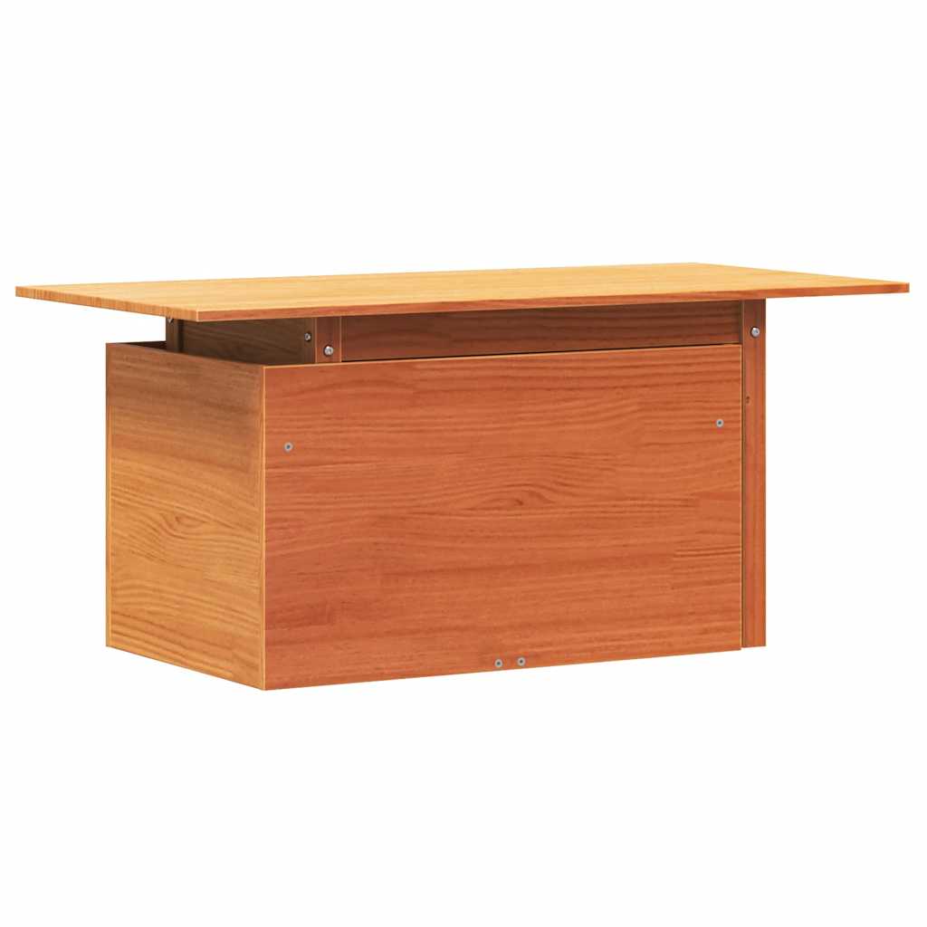 vidaXL Masă de grădină, maro ceruit, 100x50x75 cm, lemn masiv de pin vidaXL Masă de grădină, maro ceruit, 100x50x75 cm, lemn masiv de pin