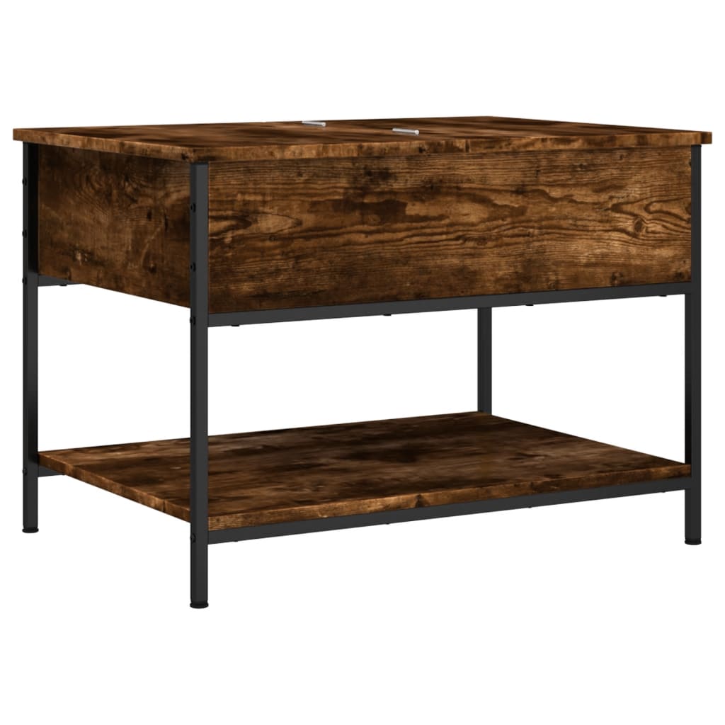 vidaXL Măsuță de cafea, 70x50x50 cm, lemn prelucrat și metal vidaXL Măsuță de cafea, 70x50x50 cm, lemn prelucrat și metal