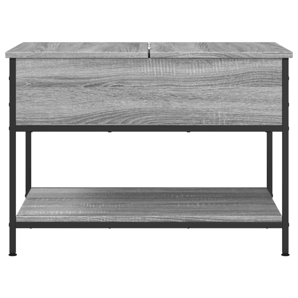 vidaXL Măsuță de cafea sonoma gri 70x50x50 cm lemn prelucrat și metal