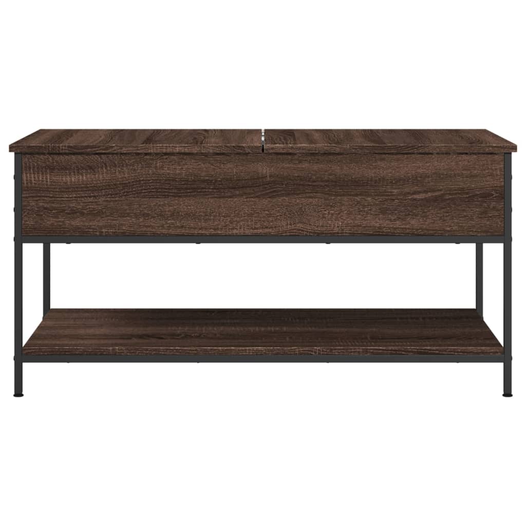 vidaXL Măsuță de cafea stejar maro 100x50x50 cm lemn prelucrat/metal vidaXL Măsuță de cafea stejar maro 100x50x50 cm lemn prelucrat/metal