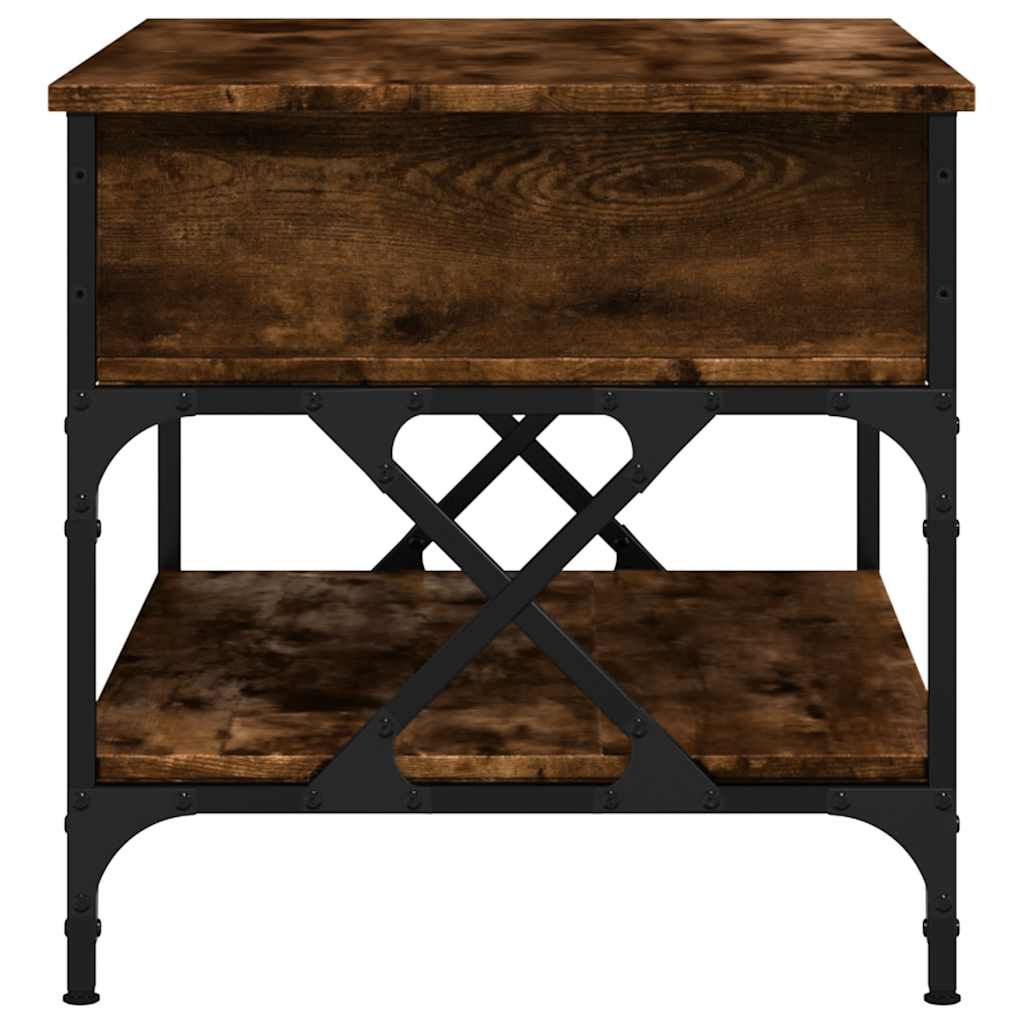 vidaXL Măsuță de cafea, 70x50x50 cm, lemn prelucrat și metal