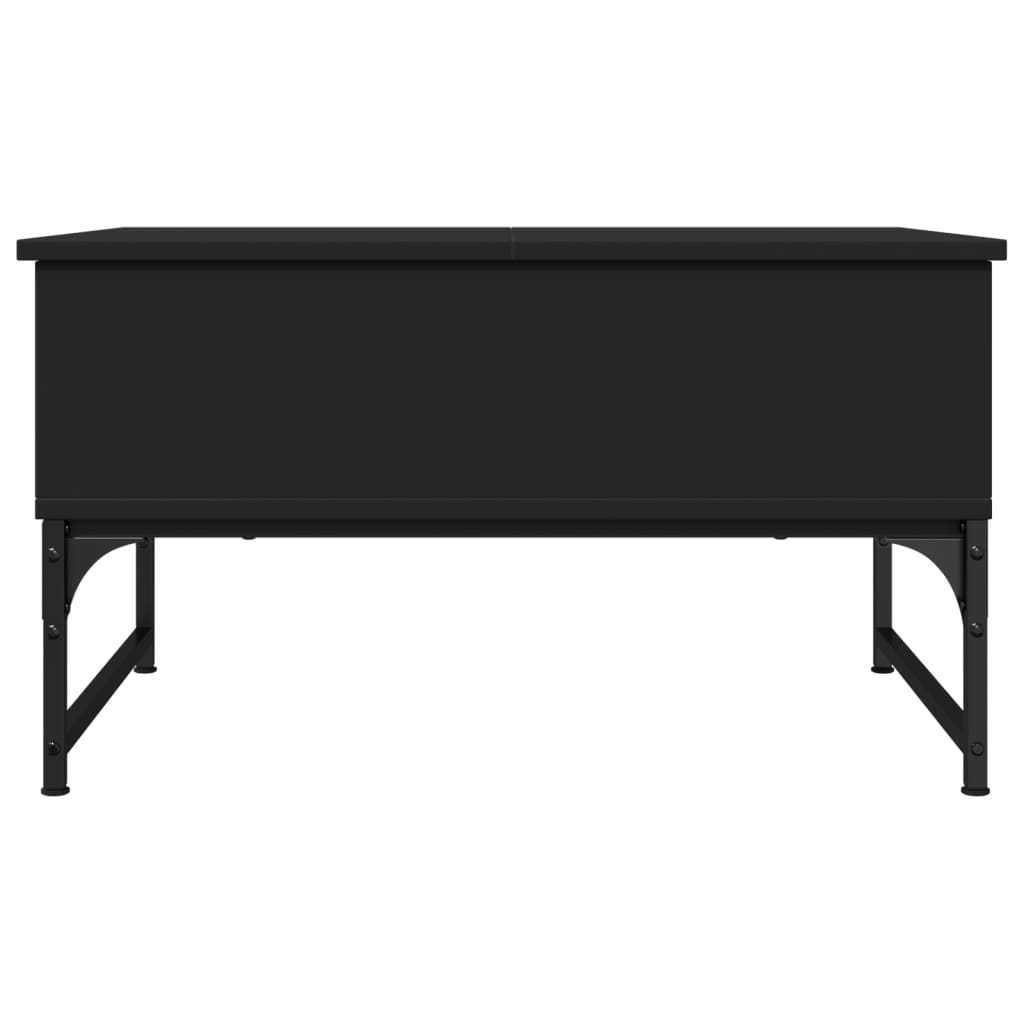 vidaXL Măsuță de cafea, negru, 70x50x40 cm, lemn prelucrat și metal vidaXL Măsuță de cafea, negru, 70x50x40 cm, lemn prelucrat și metal