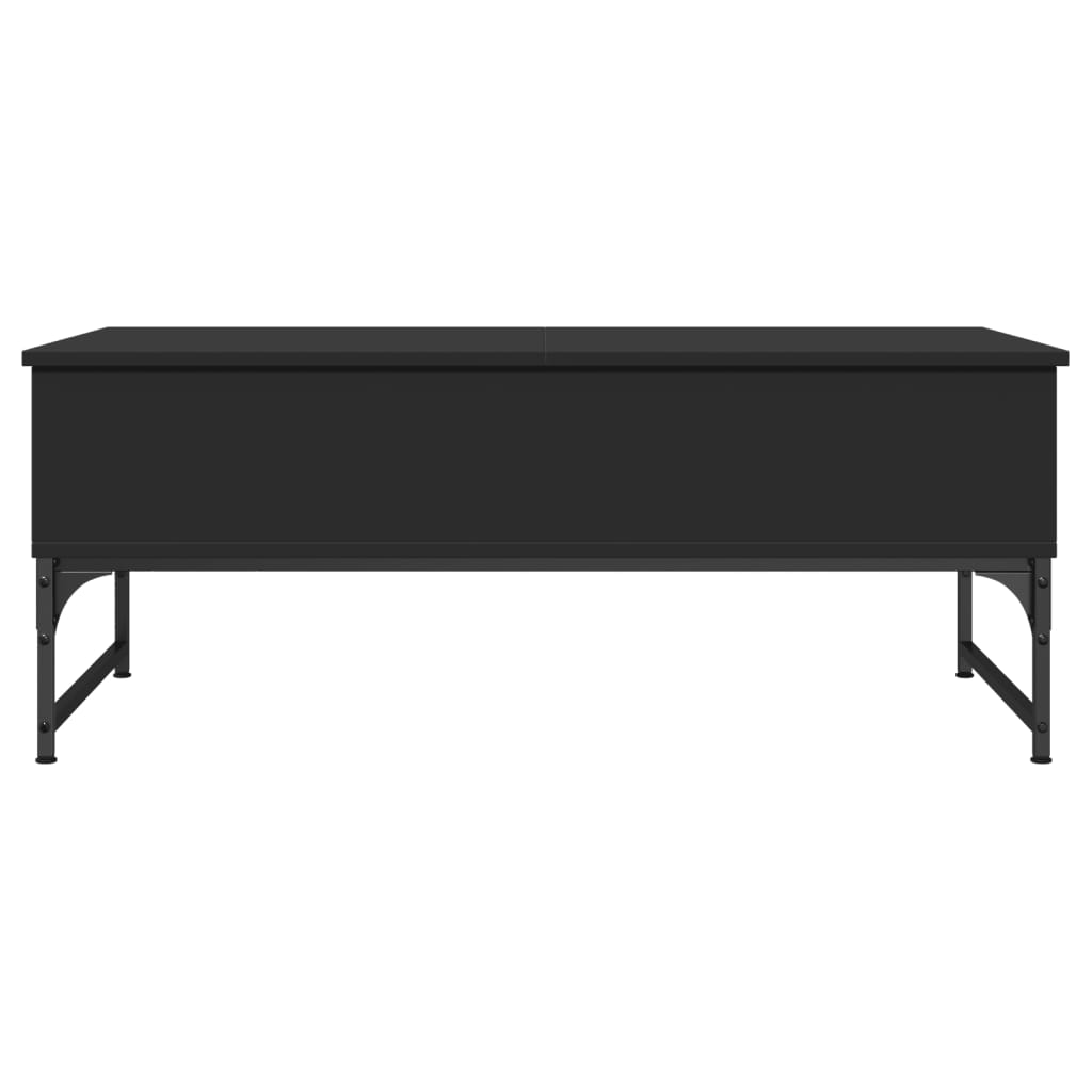 vidaXL Măsuță de cafea, negru, 100x50x40 cm, lemn prelucrat și metal vidaXL Măsuță de cafea, negru, 100x50x40 cm, lemn prelucrat și metal