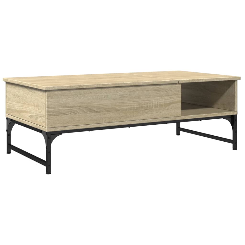 vidaXL Măsuță cafea stejar sonoma 100x50x35 cm lemn prelucrat și metal vidaXL Măsuță cafea stejar sonoma 100x50x35 cm lemn prelucrat și metal