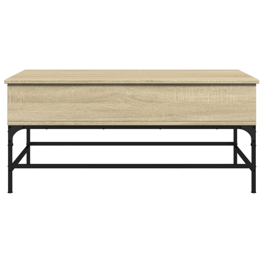 vidaXL Măsuță cafea stejar sonoma 100x50x45 cm lemn prelucrat și metal vidaXL Măsuță cafea stejar sonoma 100x50x45 cm lemn prelucrat și metal