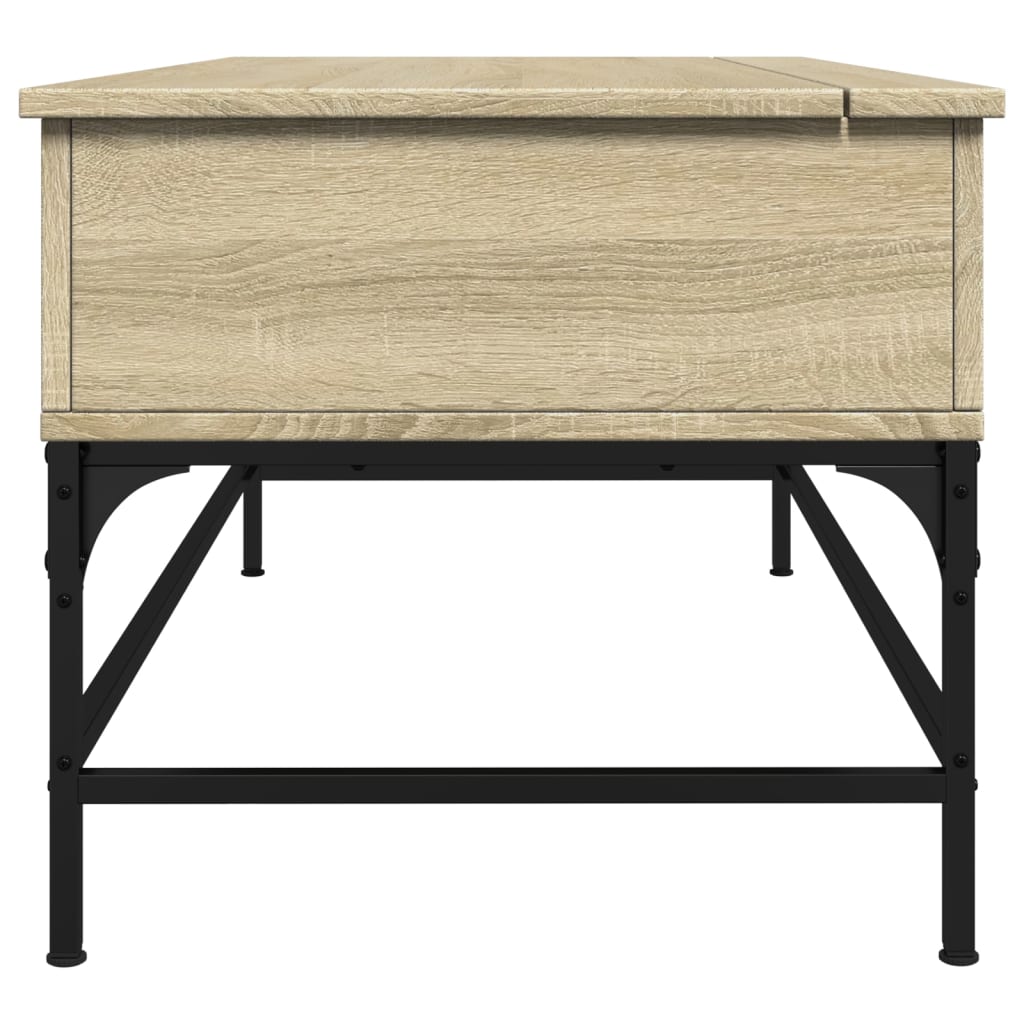 vidaXL Măsuță cafea stejar sonoma 100x50x45 cm lemn prelucrat și metal vidaXL Măsuță cafea stejar sonoma 100x50x45 cm lemn prelucrat și metal