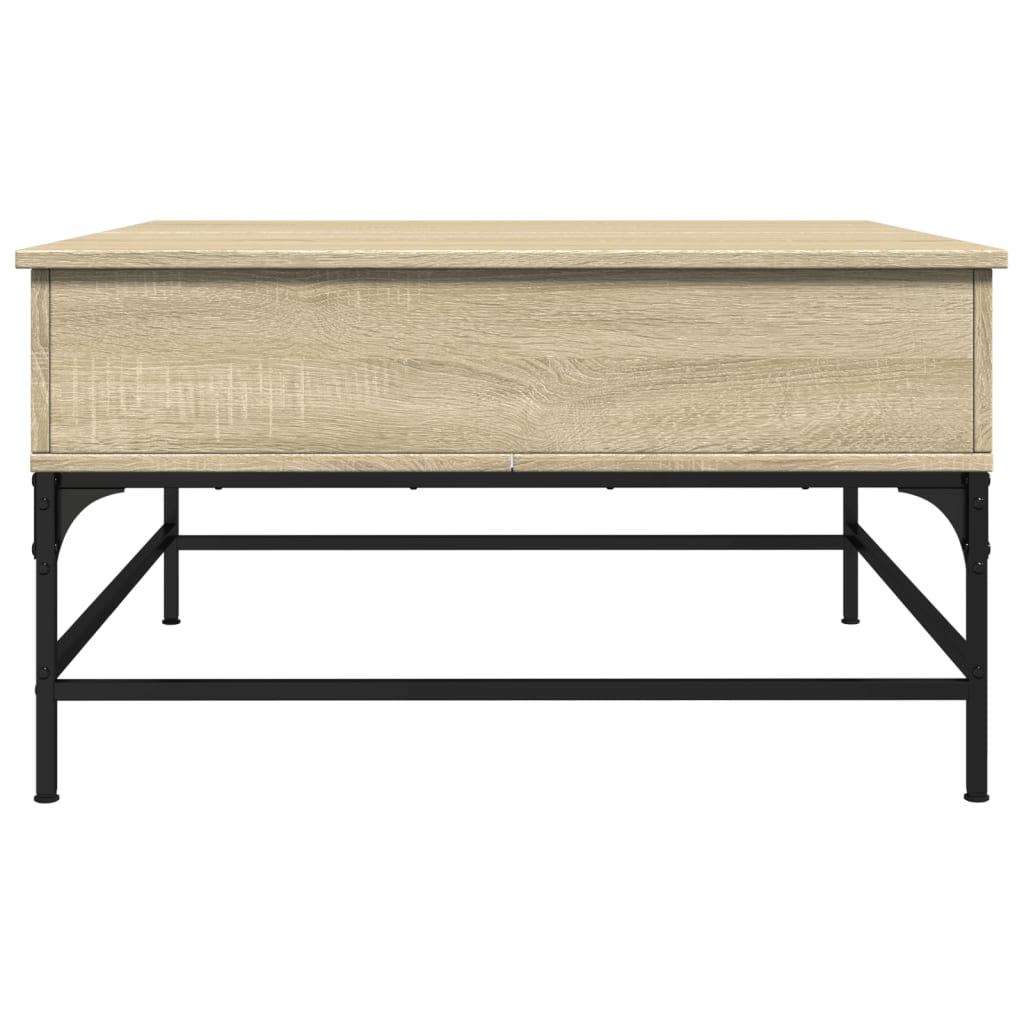 vidaXL Măsuță cafea, stejar sonoma, 80x80x45 cm, lemn prelucrat/metal vidaXL Măsuță cafea, stejar sonoma, 80x80x45 cm, lemn prelucrat/metal