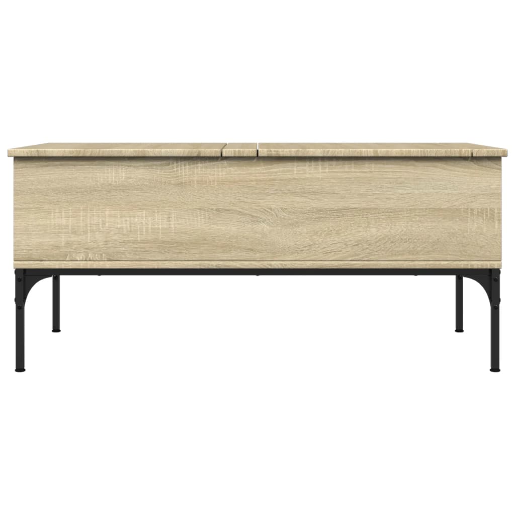 vidaXL Măsuță cafea stejar sonoma 100x50x45 cm lemn prelucrat și metal vidaXL Măsuță cafea stejar sonoma 100x50x45 cm lemn prelucrat și metal