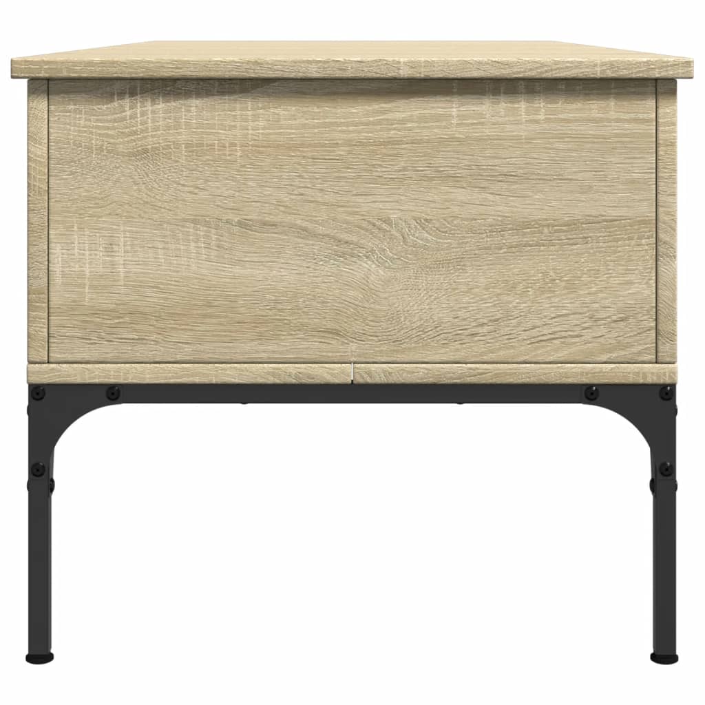 vidaXL Măsuță cafea stejar sonoma 100x50x45 cm lemn prelucrat și metal vidaXL Măsuță cafea stejar sonoma 100x50x45 cm lemn prelucrat și metal