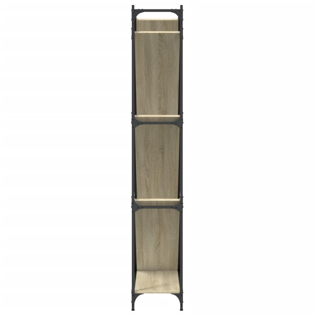 vidaXL Bibliotecă, stejar sonoma, 79x30x180 cm, lemn prelucrat/metal vidaXL Bibliotecă, stejar sonoma, 79x30x180 cm, lemn prelucrat/metal