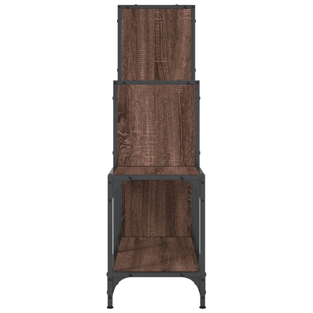 vidaXL Bibliotecă, stejar maro, 92x30x102 cm, lemn prelucrat/metal vidaXL Bibliotecă, stejar maro, 92x30x102 cm, lemn prelucrat/metal