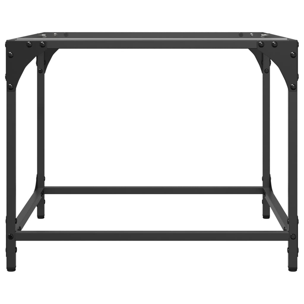 vidaXL Măsuță de cafea, blat din sticlă transparentă, 50x50x40 cm oțel vidaXL Măsuță de cafea, blat din sticlă transparentă, 50x50x40 cm oțel