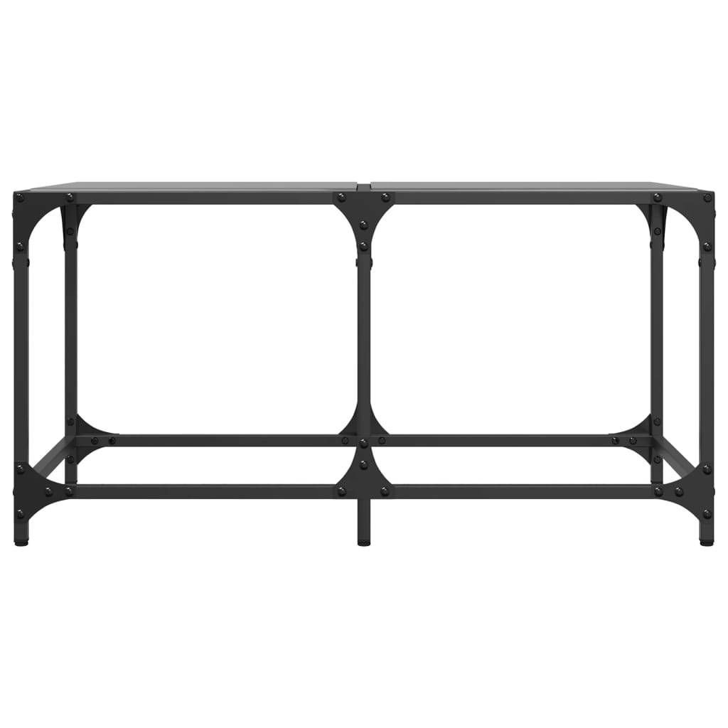 vidaXL Măsuță de cafea, blat din sticlă negră, 78,5x40x40 cm, oțel vidaXL Măsuță de cafea, blat din sticlă negră, 78,5x40x40 cm, oțel