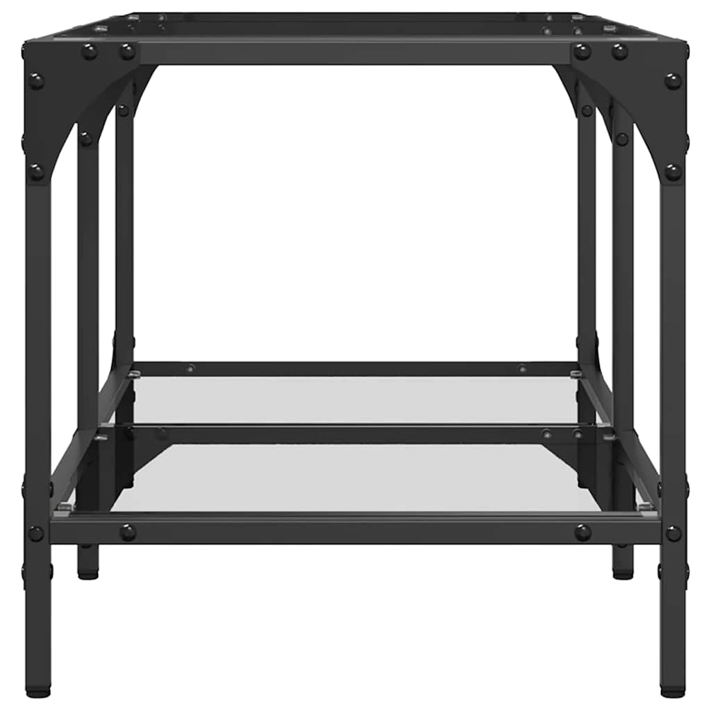 vidaXL Măsuță de cafea blat din sticlă transparentă 78,5x40x40 cm oțel vidaXL Măsuță de cafea blat din sticlă transparentă 78,5x40x40 cm oțel