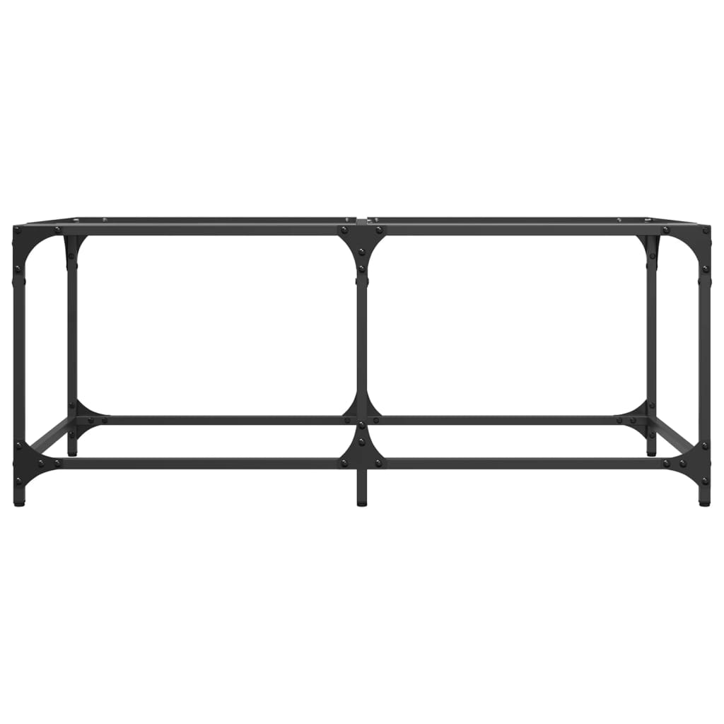 vidaXL Măsuță de cafea cu blat sticlă transparentă 98,5x50x40 cm oțel vidaXL Măsuță de cafea cu blat sticlă transparentă 98,5x50x40 cm oțel