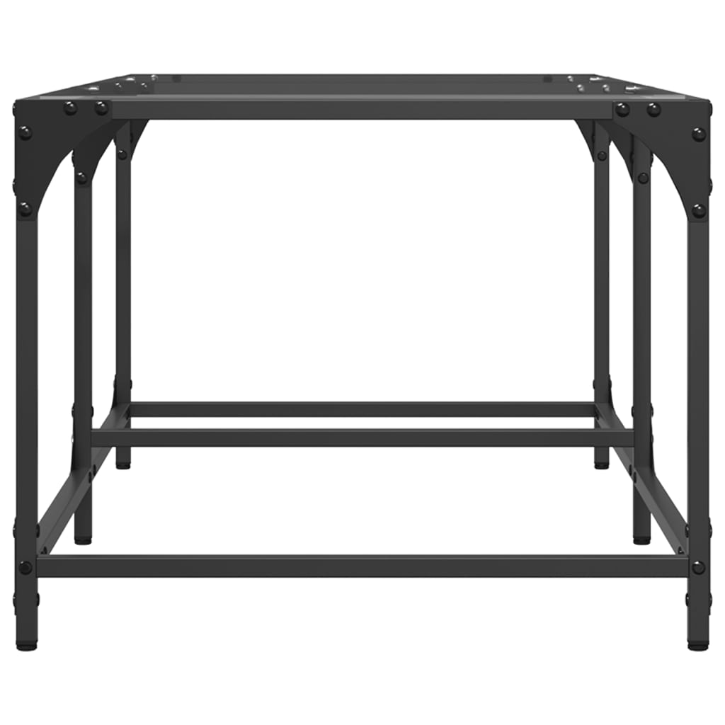 vidaXL Măsuță de cafea cu blat sticlă transparentă 98,5x50x40 cm oțel vidaXL Măsuță de cafea cu blat sticlă transparentă 98,5x50x40 cm oțel