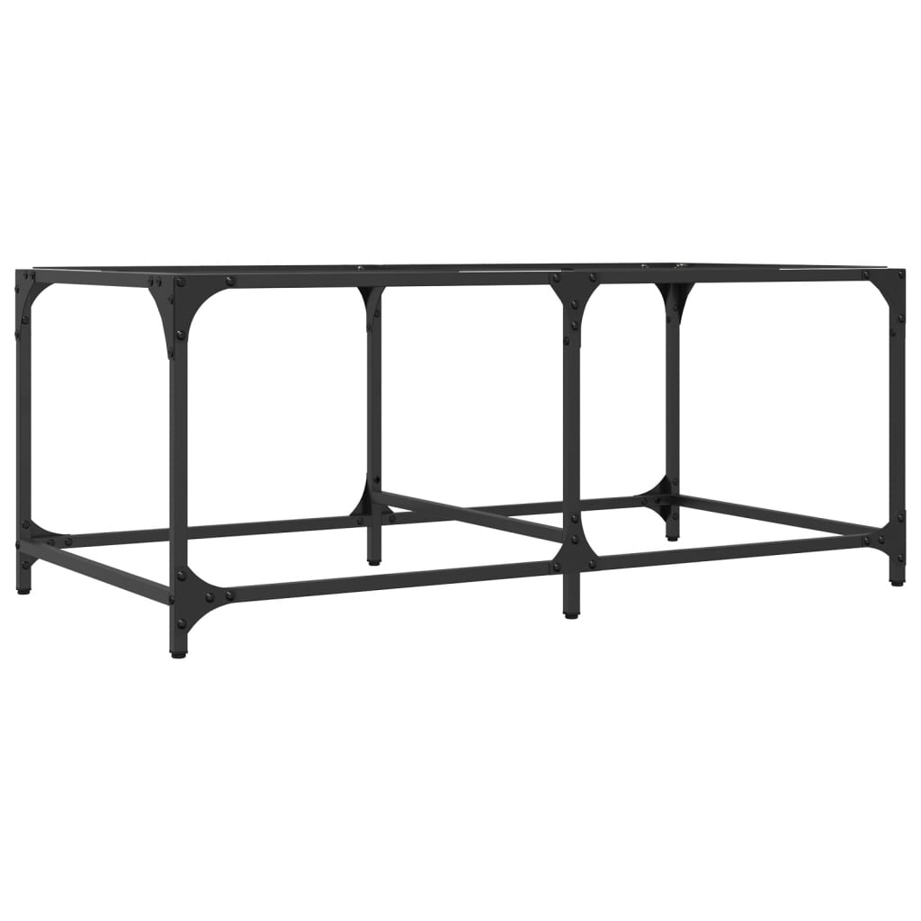 vidaXL Măsuță de cafea cu blat sticlă transparentă 98,5x50x40 cm oțel vidaXL Măsuță de cafea cu blat sticlă transparentă 98,5x50x40 cm oțel