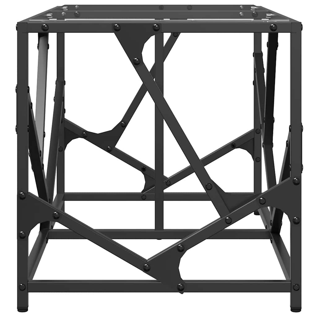 vidaXL Măsuță de cafea blat din sticlă transparentă 78,5x40x41 cm oțel vidaXL Măsuță de cafea blat din sticlă transparentă 78,5x40x41 cm oțel