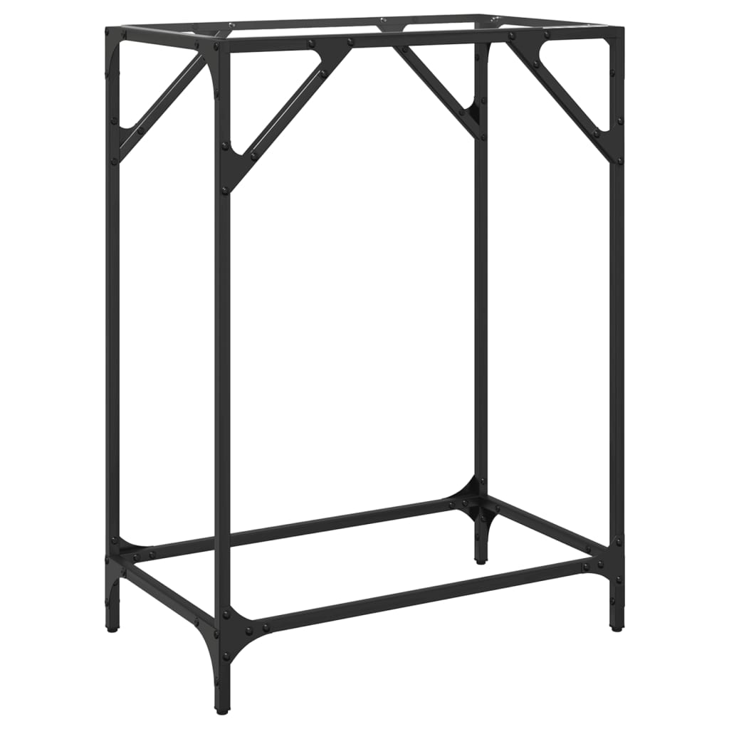 vidaXL Măsuță de cafea, blat din sticlă transparentă, 60x35x81 cm oțel vidaXL Măsuță de cafea, blat din sticlă transparentă, 60x35x81 cm oțel