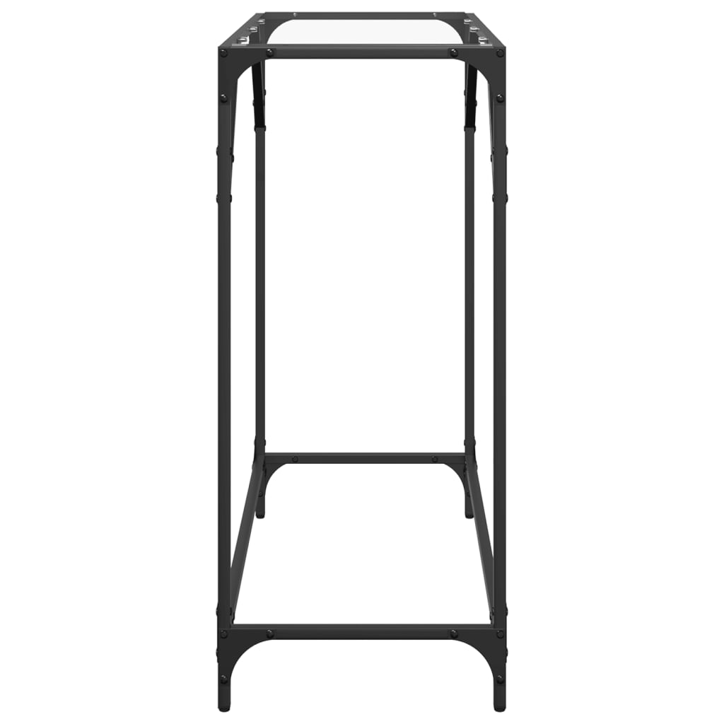 vidaXL Măsuță de cafea, blat din sticlă transparentă, 80x35x81 cm oțel vidaXL Măsuță de cafea, blat din sticlă transparentă, 80x35x81 cm oțel