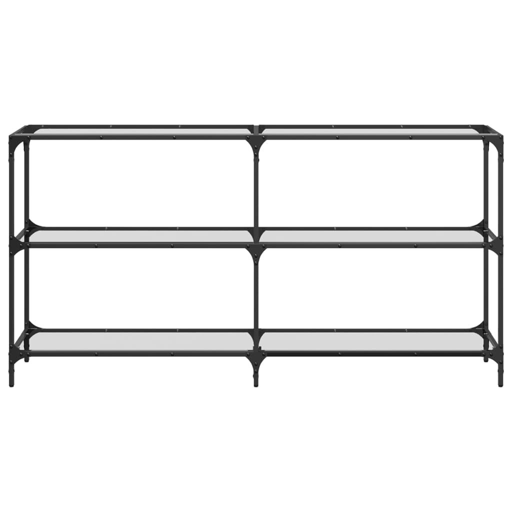 vidaXL Măsuță de cafea blat din sticlă transparentă 158,5x30x81cm oțel vidaXL Măsuță de cafea blat din sticlă transparentă 158,5x30x81cm oțel