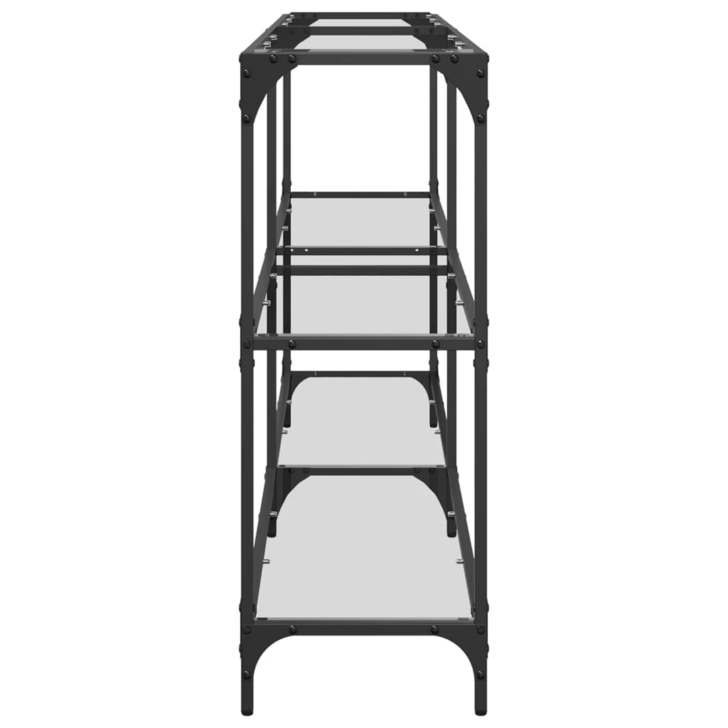 vidaXL Măsuță de cafea blat din sticlă transparentă 158,5x30x81cm oțel vidaXL Măsuță de cafea blat din sticlă transparentă 158,5x30x81cm oțel