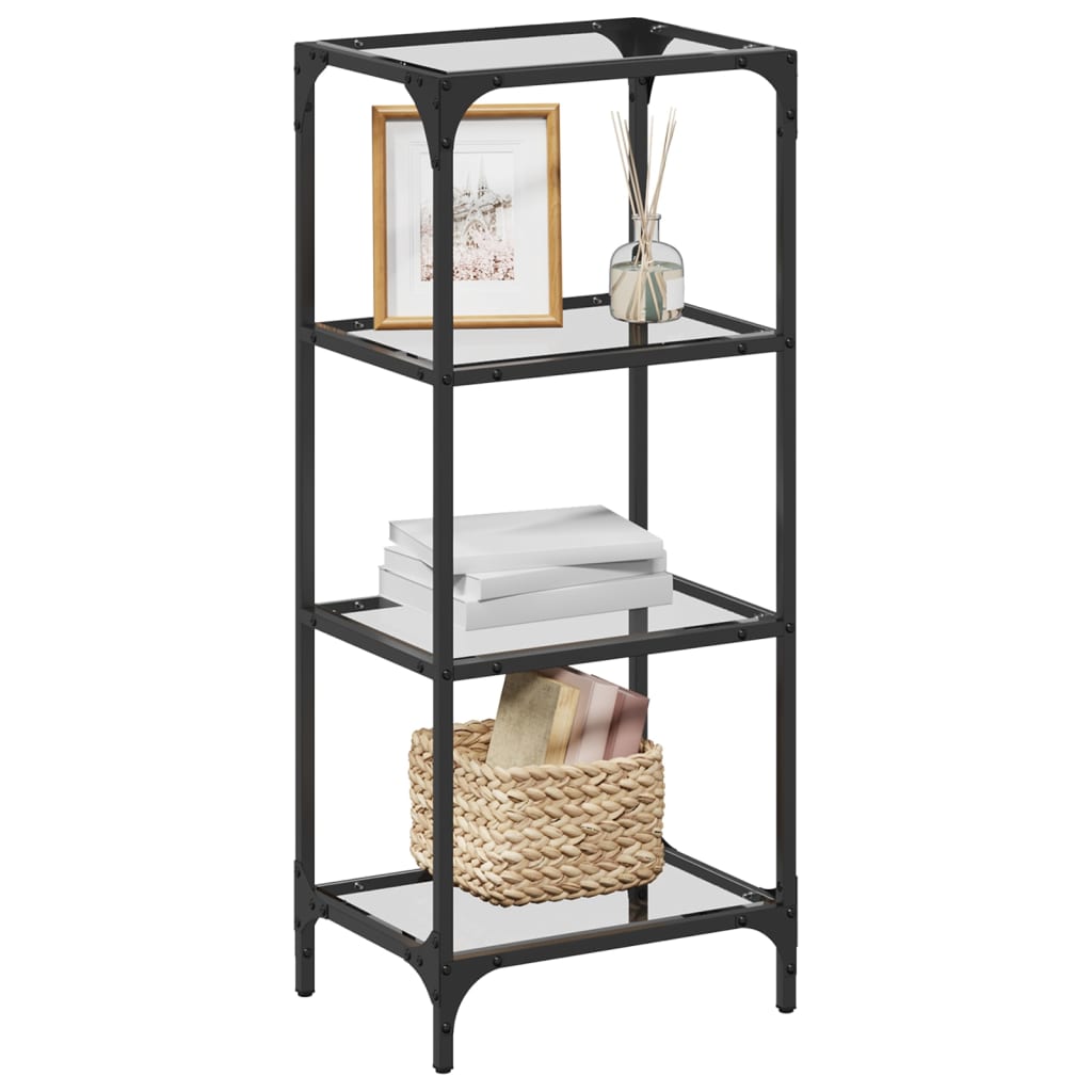 vidaXL Suport depozitare blat din sticlă transparentă 40x30x95 cm oțel vidaXL Suport depozitare blat din sticlă transparentă 40x30x95 cm oțel