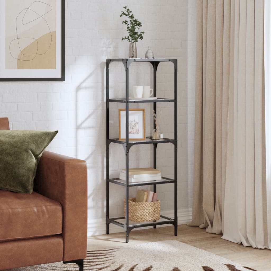 vidaXL Suport depozitare blat din sticlă transparentă 40x30x123cm oțel vidaXL Suport depozitare blat din sticlă transparentă 40x30x123cm oțel