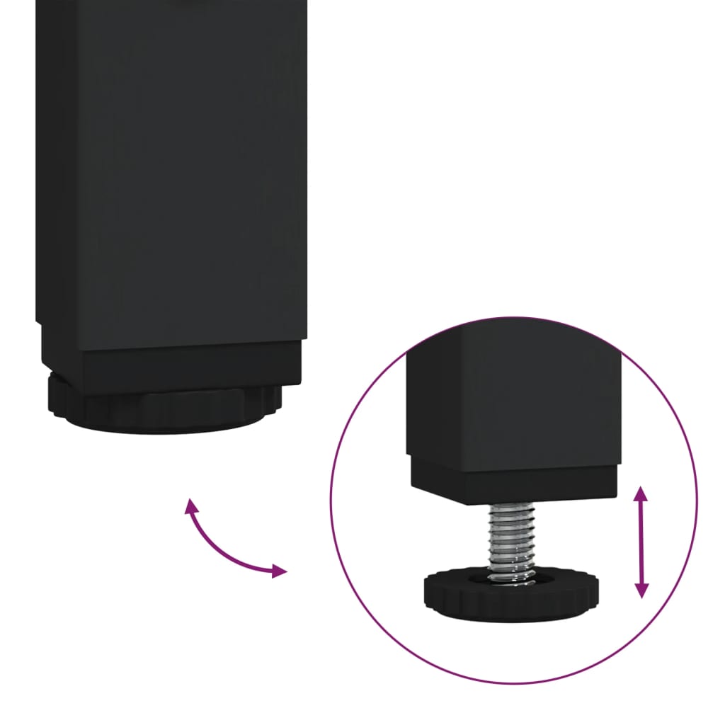 vidaXL Măsuță de cafea cu blat din sticlă negru 50x50x45 cm oțel vidaXL Măsuță de cafea cu blat din sticlă negru 50x50x45 cm oțel
