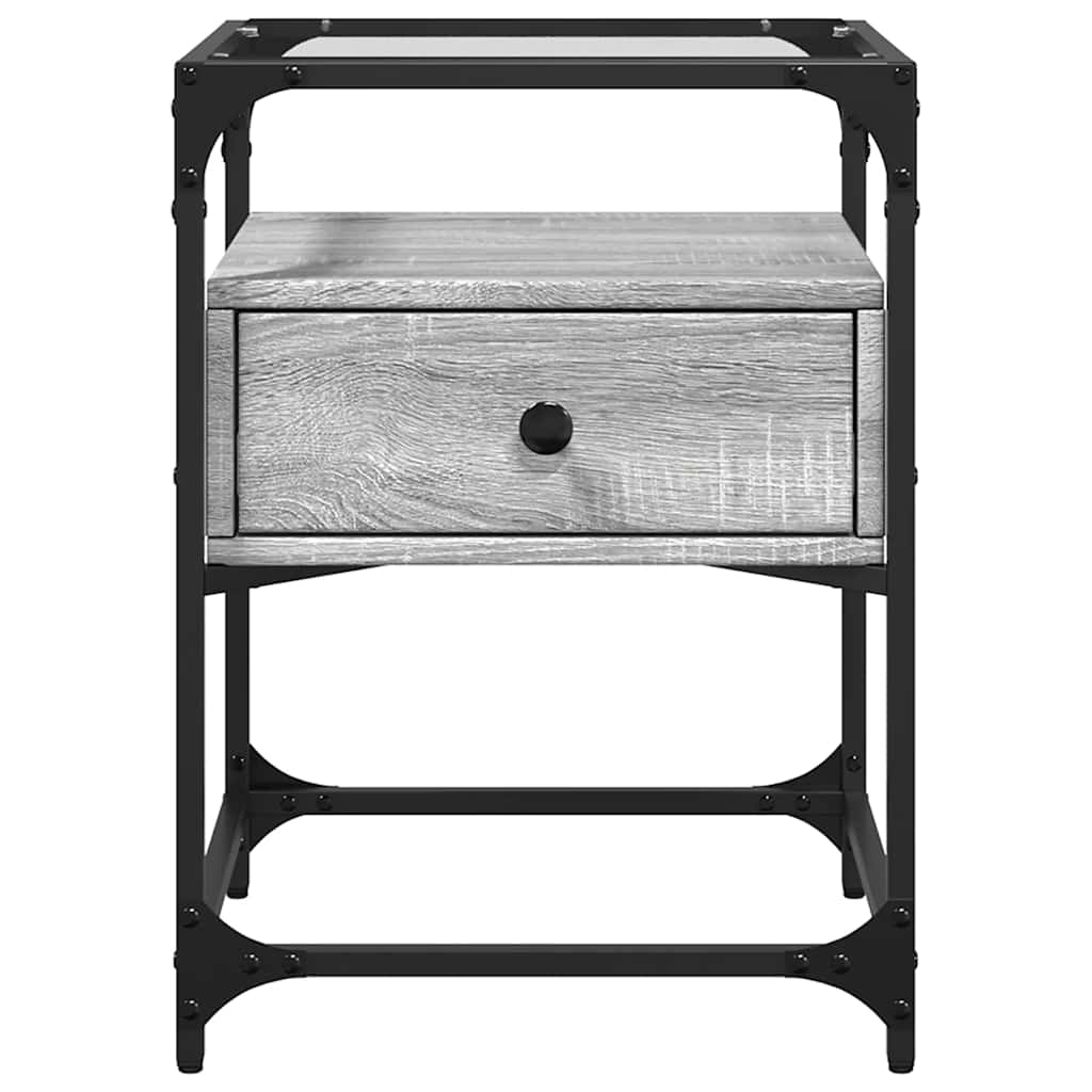 vidaXL Noptiere, 2 buc., gri sonoma, 40x40x55 cm, lemn prelucrat vidaXL Noptiere, 2 buc., gri sonoma, 40x40x55 cm, lemn prelucrat