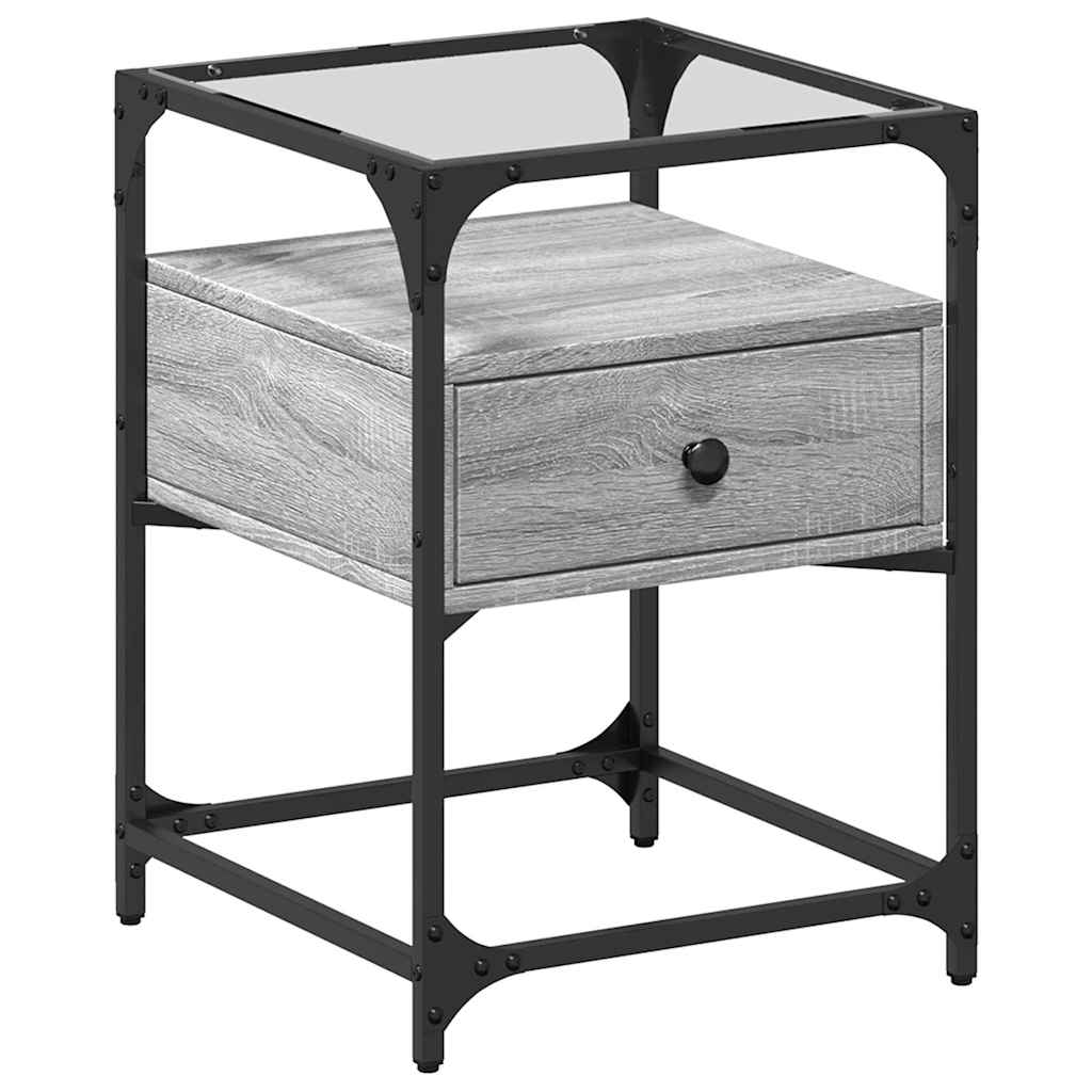 vidaXL Noptiere, 2 buc., gri sonoma, 40x40x55 cm, lemn prelucrat vidaXL Noptiere, 2 buc., gri sonoma, 40x40x55 cm, lemn prelucrat