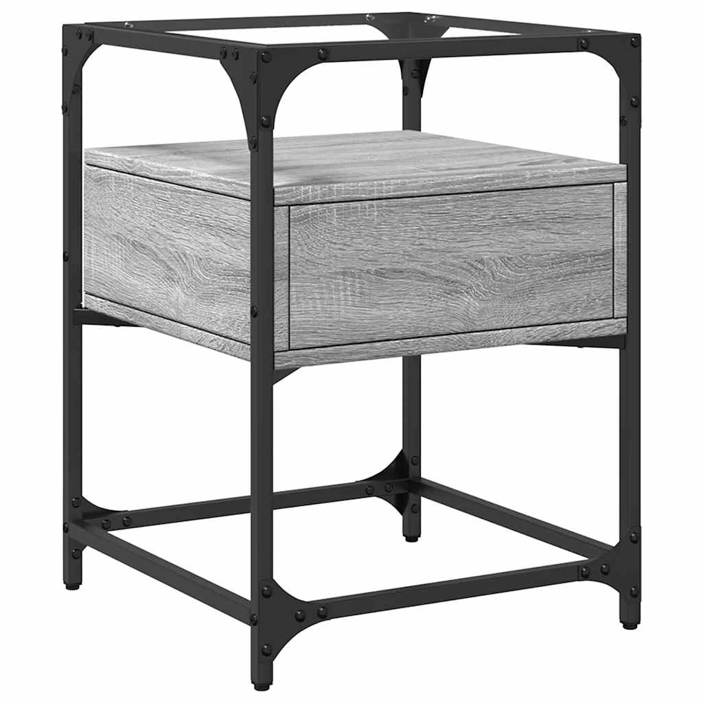 vidaXL Noptiere, 2 buc., gri sonoma, 40x40x55 cm, lemn prelucrat vidaXL Noptiere, 2 buc., gri sonoma, 40x40x55 cm, lemn prelucrat