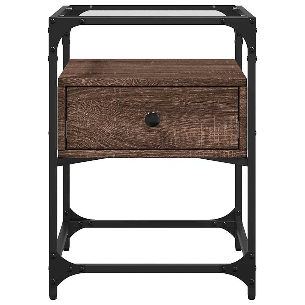 vidaXL Noptieră, stejar maro, 40x40x55 cm, lemn compozit