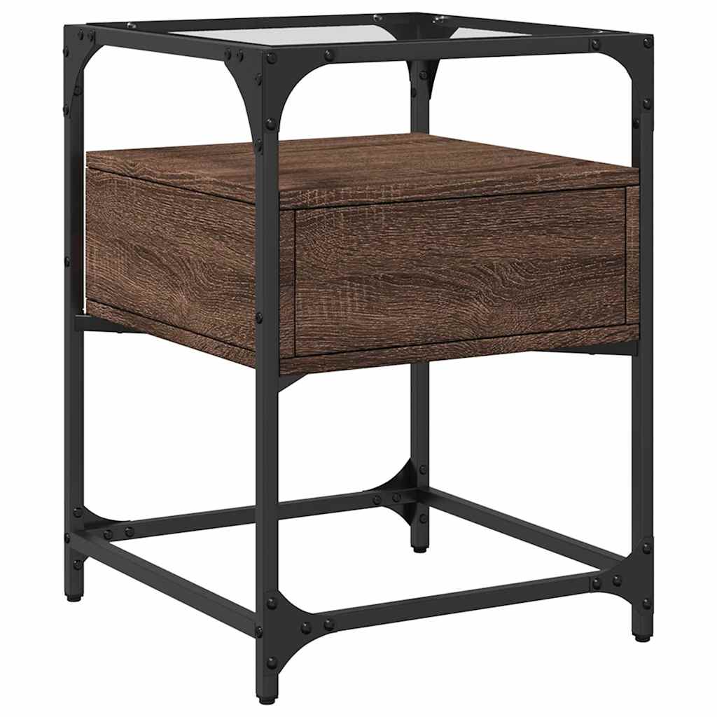 vidaXL Noptieră, stejar maro, 40x40x55 cm, lemn compozit